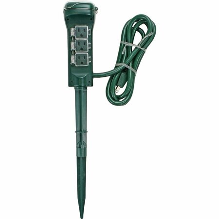 PRIME WIRE & CABLE Prime 15A 125V 1875W Green Outdoor Timer Power Stake TNCDTSTK6